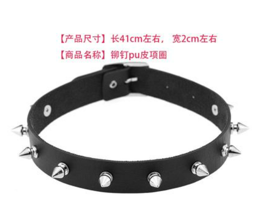 Neck jewelry collar female m traction bell cute choker lolita leather jk necklace dark black