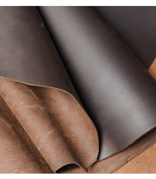 2.0mm Deep Brown Genuine Leather New crazy horse leather cow skin first layer material leather craft DIY