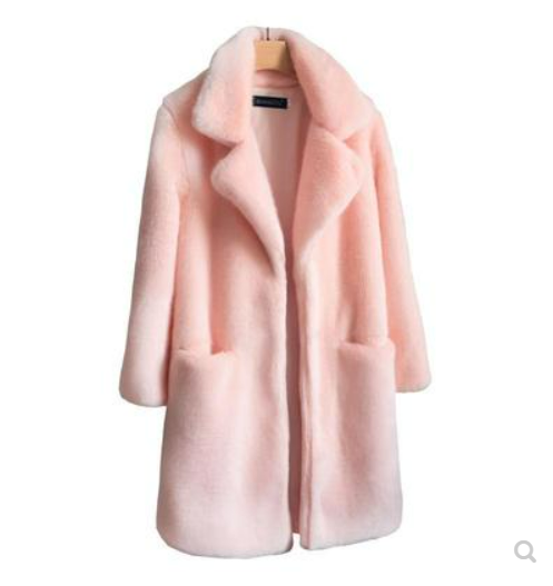 Warm plush fleece jacket women 2021 new imitation fur coat fat sister imitation mink velvet mid-length windbreaker